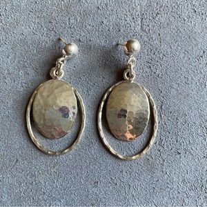 Silver Hammered Earrings
